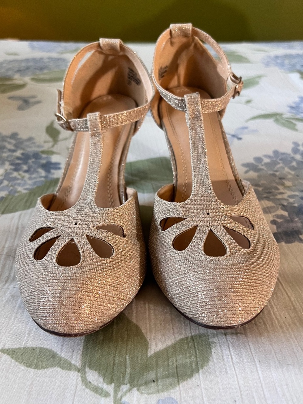 Soft gold vintage style heels